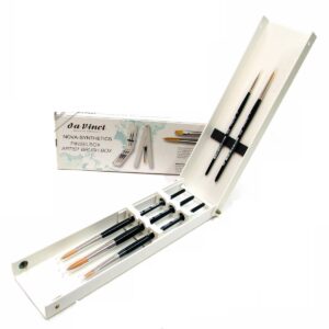 DA VINCI - Astuccio salva pennelli Nova-Synthetics 4 pennelli serie 1570 e 1 pennello serie 122