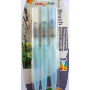 PENTEL - Aquash Brush Pennello con serbatoio Set 3 punte