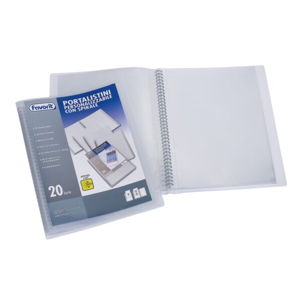 FAVORIT - Portalistini con spirale 20 buste