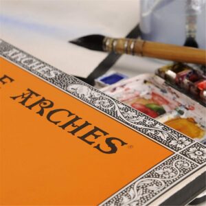 ARCHES - Blocco carta per acquerello 20 fogli 100% cotone 300 gr grana ruvida 31x41 cm
