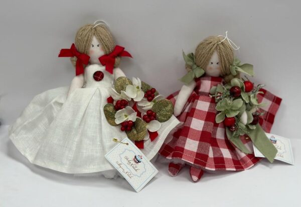 DECORO BAMBOLA BIANCA/ROSSA