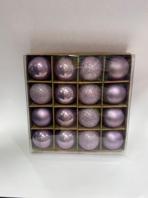 EDG - CONFEZIONE N. 16 PALLINE VIOLA D. 6 CM