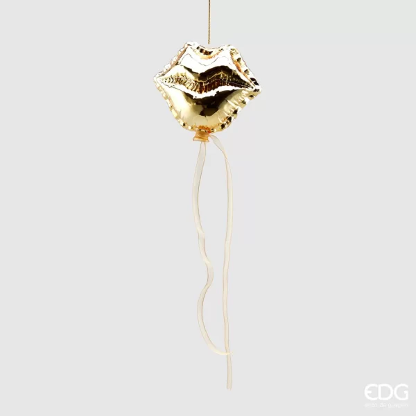EDG - Decorazione da appendere palloncino Labbra oro