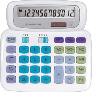 SOFTY OSAMA - Calcolatrice bianca con tasti colorati