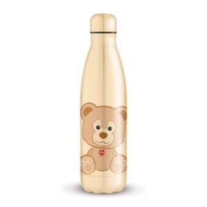 Il prodotto più iconico di Trudi, il teddy bear, diventa un perfetto accessorio per la giornata. In alluminio, la bottiglia termica Trudi, è finemente decorata con un dolce orsetto stampato sui toni crema.