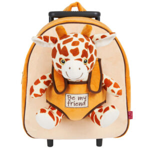 PERLETTI TOYS - Zainetto trolley con peluche Giraffa estraibile