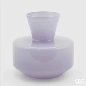 EDG - Vaso in vetro con collo lilla