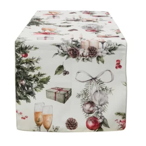 BLANC MARICLO'-  runner stampa natalizia 45×150