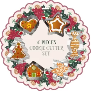 TRI COASTAL - Set 6 formine per dolci Christmas