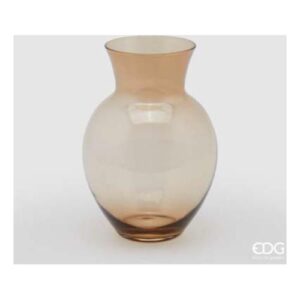 EDG - Vaso Anfora in vetro trasparente nocciola h.26 cm diam.18 cm