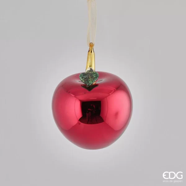 EDG - Decorazione mela in vetro rosso d20