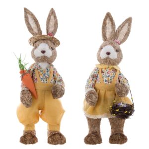 BLANC MARICLO' - Coppia conigli di paglia