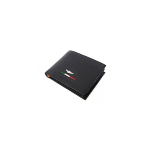 AERONAUTICA MILITARE - Portafoglio in pelle Linea Fighter nero