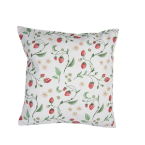CLAYRE & EEF - Cuscino 40x40 cm Bianco Rosso Cotone Quadrato Fragole