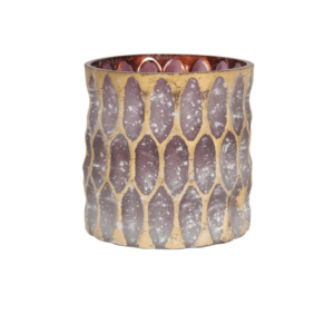 CLAYRE & EEF - Portacandela Ø 10x10 cm Viola Vetro Rotondo