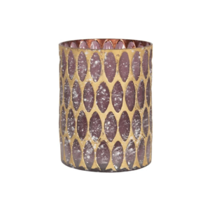 CLAYRE & EEF - Portacandela Ø 11x15 cm Viola Vetro Rotondo