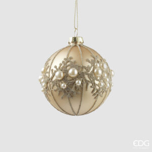 EDG - Pallina in vetro decoperle d 8cm