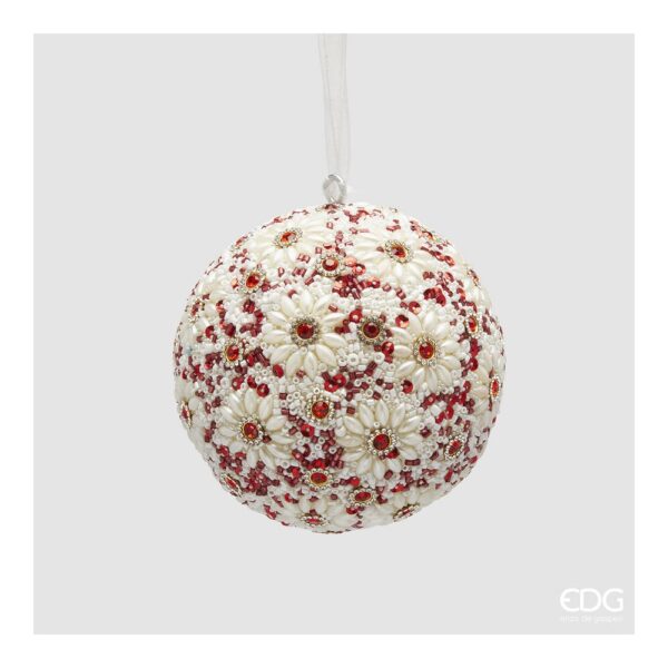 EDG - Addobbo per albero Palla Flower d.10 cm