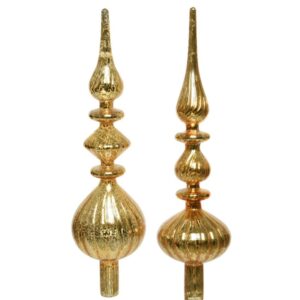 DECORIS - Puntale in vetro oro h.35 cm