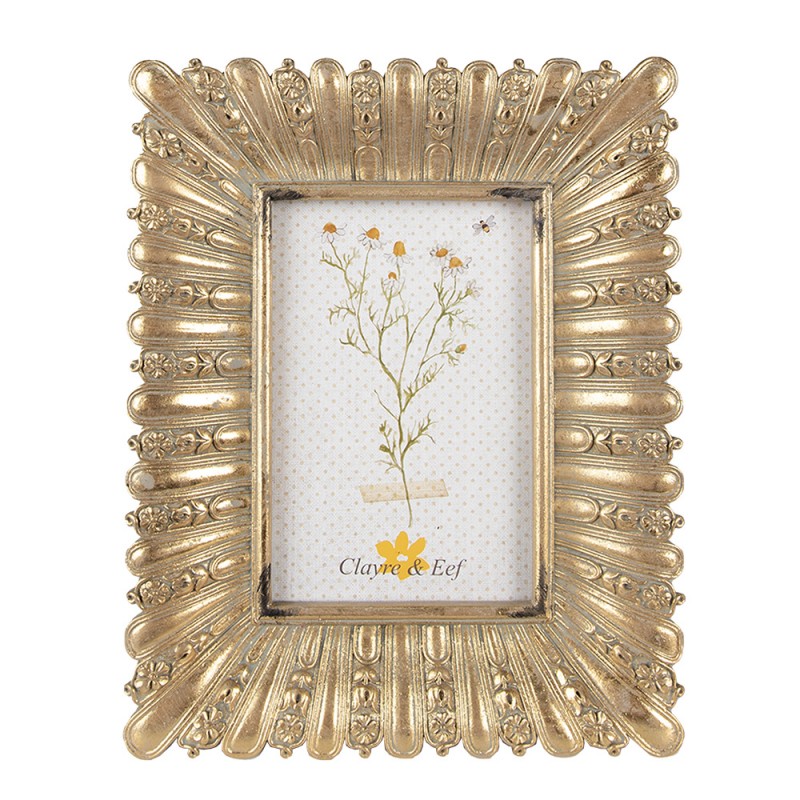 CLAYRE & EEF - Cornice in plastica oro e vetro per foto 10x15 cm