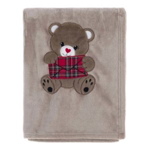 BLANC MARICLO' - Plaid in pile con orsacchiotto