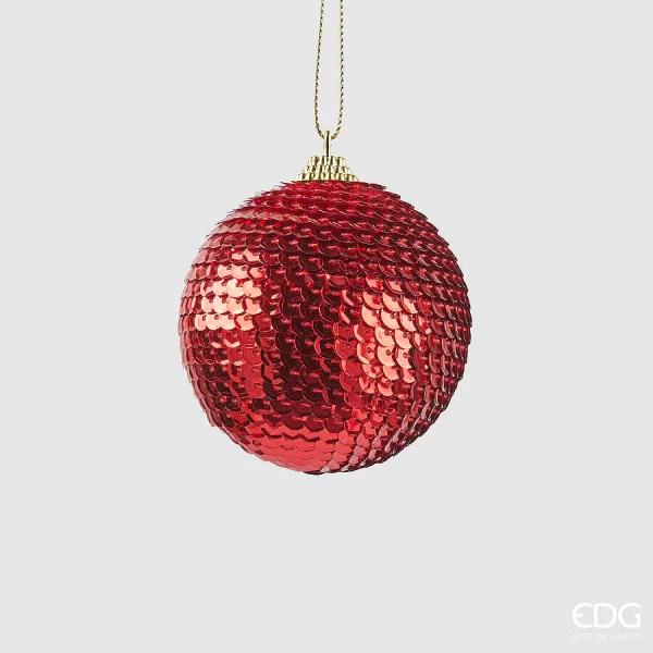 EDG - Addobbo Natale Palla Squame D 7 Cm Red