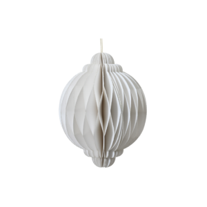 DECORIS - Pendente Cipolla di Carta Bianco 11,25x15 cm