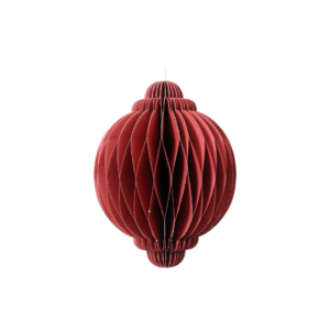 DECORIS - Pendente Cipolla di Carta Rosso 11,25x15 cm