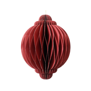 DECORIS - Pendente Cipolla di Carta Rosso 15x20 cm