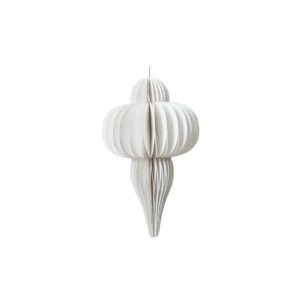 DECORIS - Pendente in carta bianco d.9x15 cm