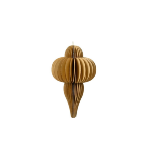 DECORIS - Pendente in carta champagne d.9x15 cm