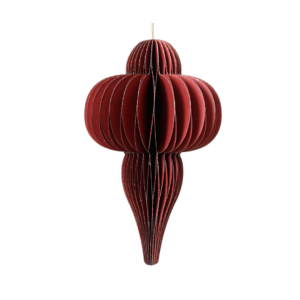 DECORIS - Pendente in carta rosso d.24x40 cm
