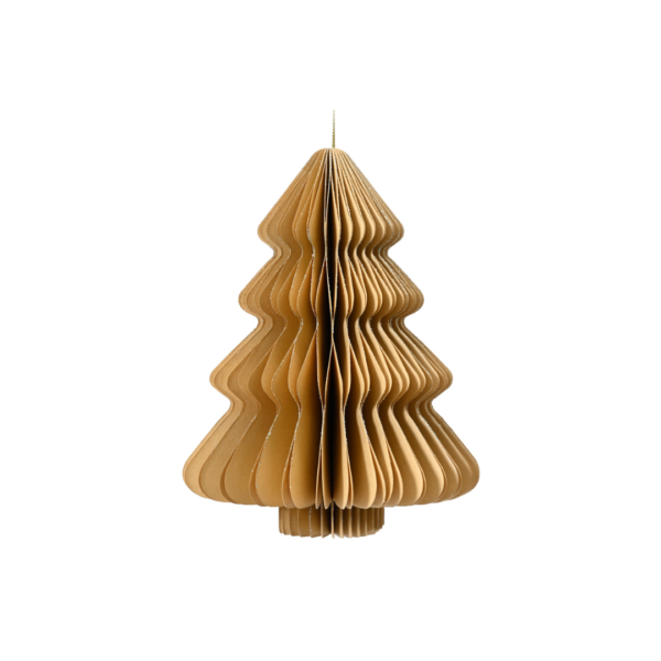 DECORIS - Pendente albero in carta bianco d.15x20 cm