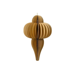 DECORIS - Pendente in carta champagne d.12x20cm