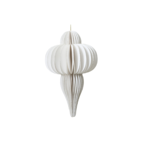 DECORIS - Pendente in carta bianco d.12x20cm