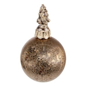 CLAYRE & EEF - Palla di natale 8 cm marrone in vetro