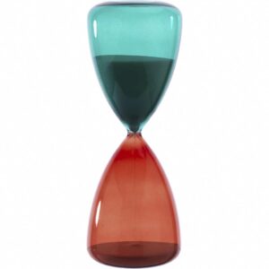 BAGUTTA HOME - Clessidra colorata in vetro rosso/cobalto 45 minuti