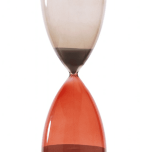 BAGUTTA HOME - Clessidra colorata in vetro rosso/sabbia 15 minuti