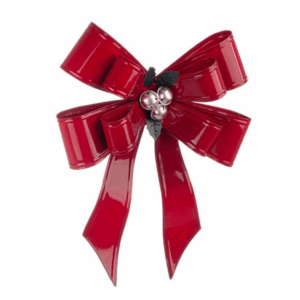 BIZZOTTO - Fiocco in acciaio Alberte Rosso h 41,5 cm