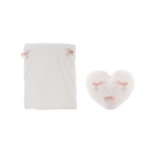 BLANC MARICLO' - Set pile e cuscino a cuore