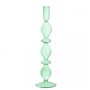 BLANC MARICLO - Porta Candela Vetro Verde h 30