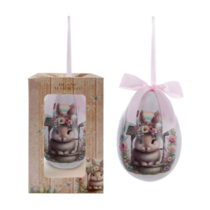 BLANC MARICLO - Uovo Decorativo "Coniglietta" - 8 cm