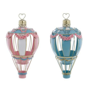 BLANC MARICLO - Decoro Mongolfiera Metallo Rococo 42 cm