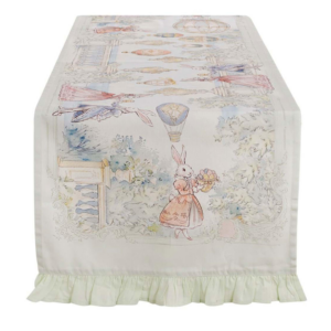 BLANC MARICLO - Runner in cotone Rococo con Gala 55×160 cm