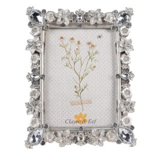CLAYRE & EEF - Cornice per foto 10x15 cm Argento Fiori