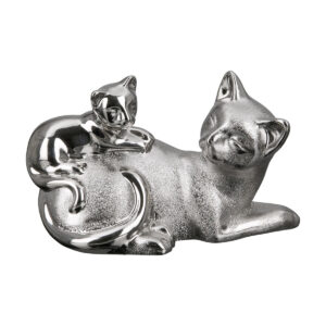 GILDE - Statuetta argentata gatto