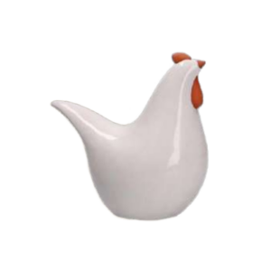THUN - DECORAZIONE GALLINA BIANCA COPPIA