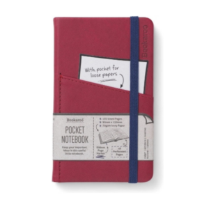 BOOKAROO - Pocket Notebook Dark Red