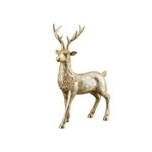 GILDE - Cervo dorato decorativo 28 cm